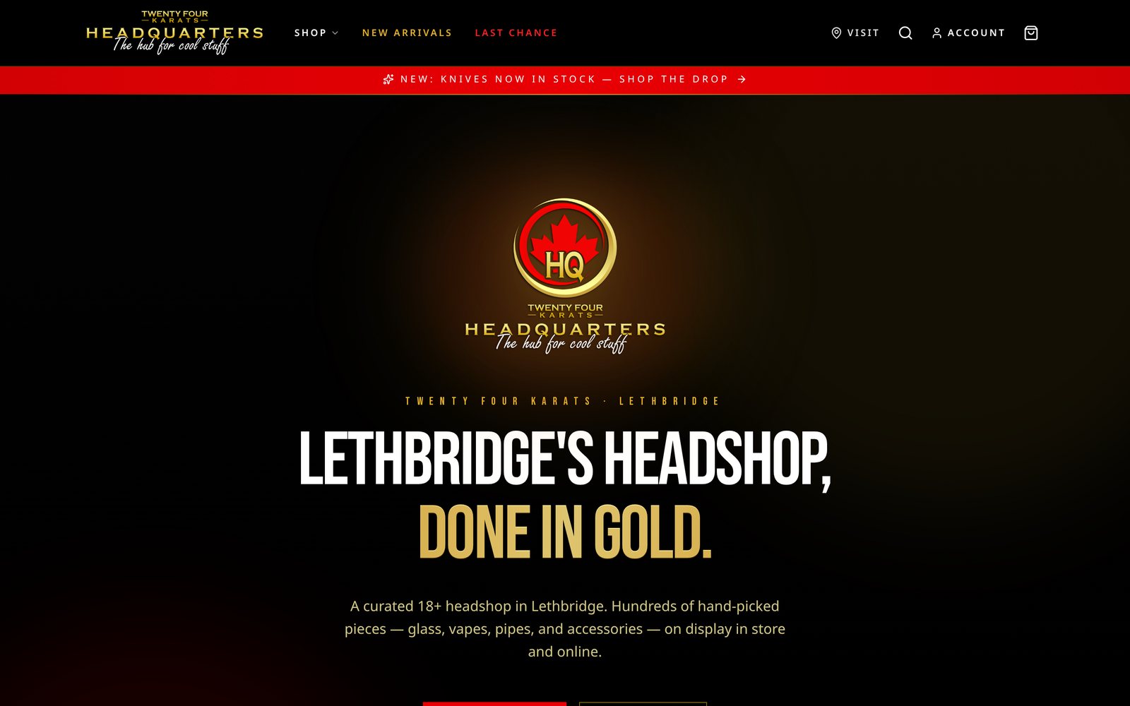 24K Headquarters website homepage